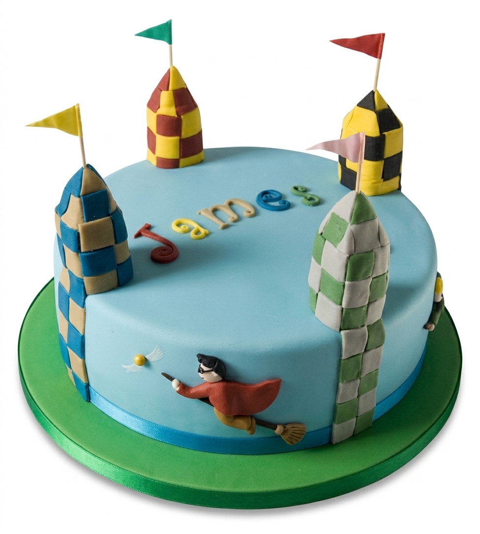Wizard Theme Birthday Cake with Custom Name