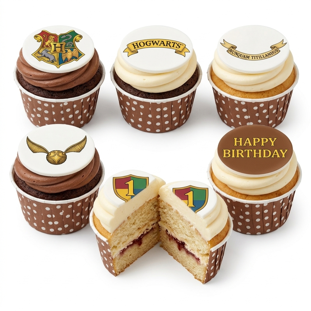 Harry Potter Theme Birthday Cupcakes