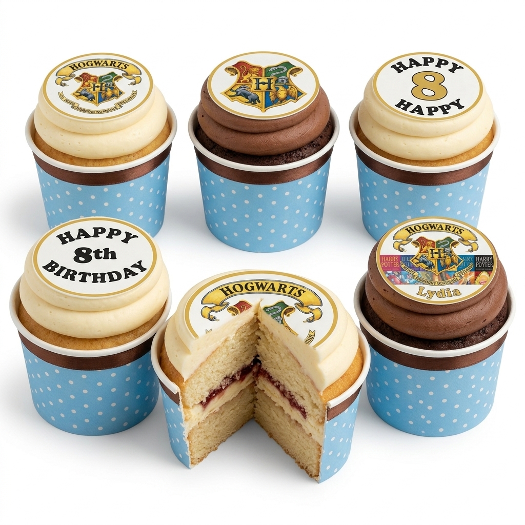 Hogwarts Harry Potter Birthday Cupcakes