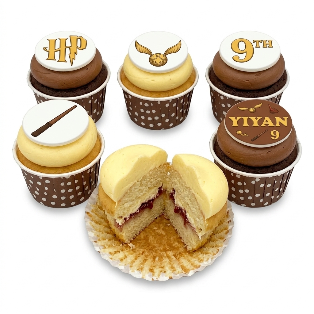 Harry Potter Theme Birthday Cupcakes