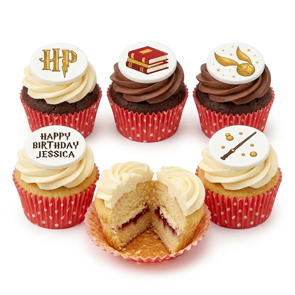 Harry Potter Birthday Cupcakes with Personalised Message