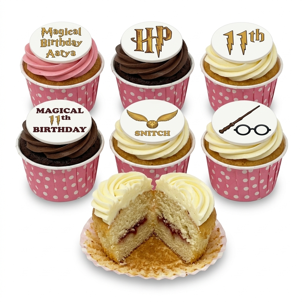 Magical Harry Potter Birthday Cupcakes