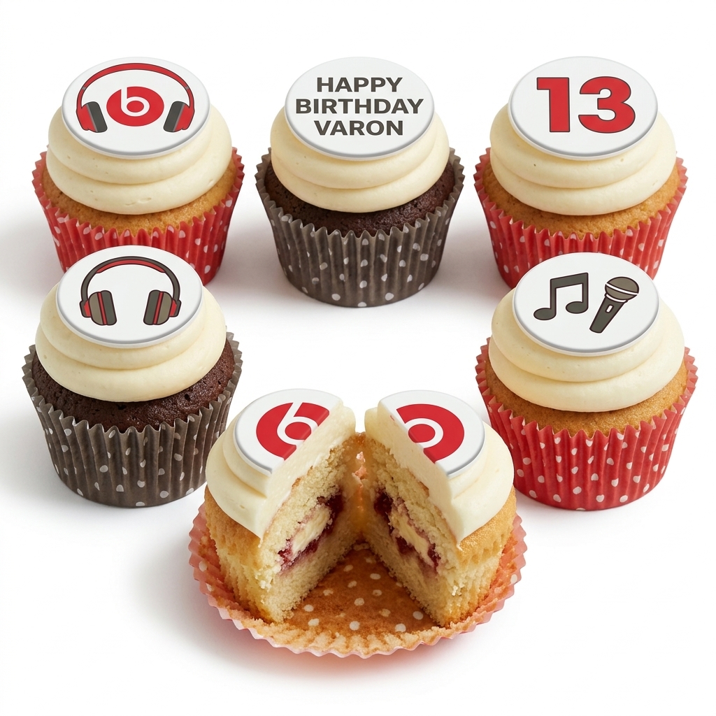 Music Theme Birthday Cupcakes