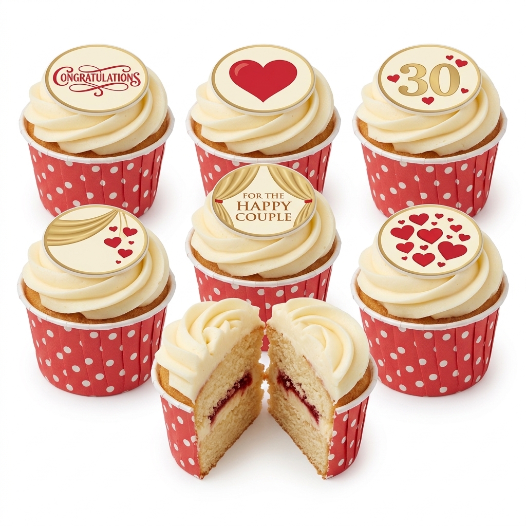 Romantic Anniversary Cupcakes