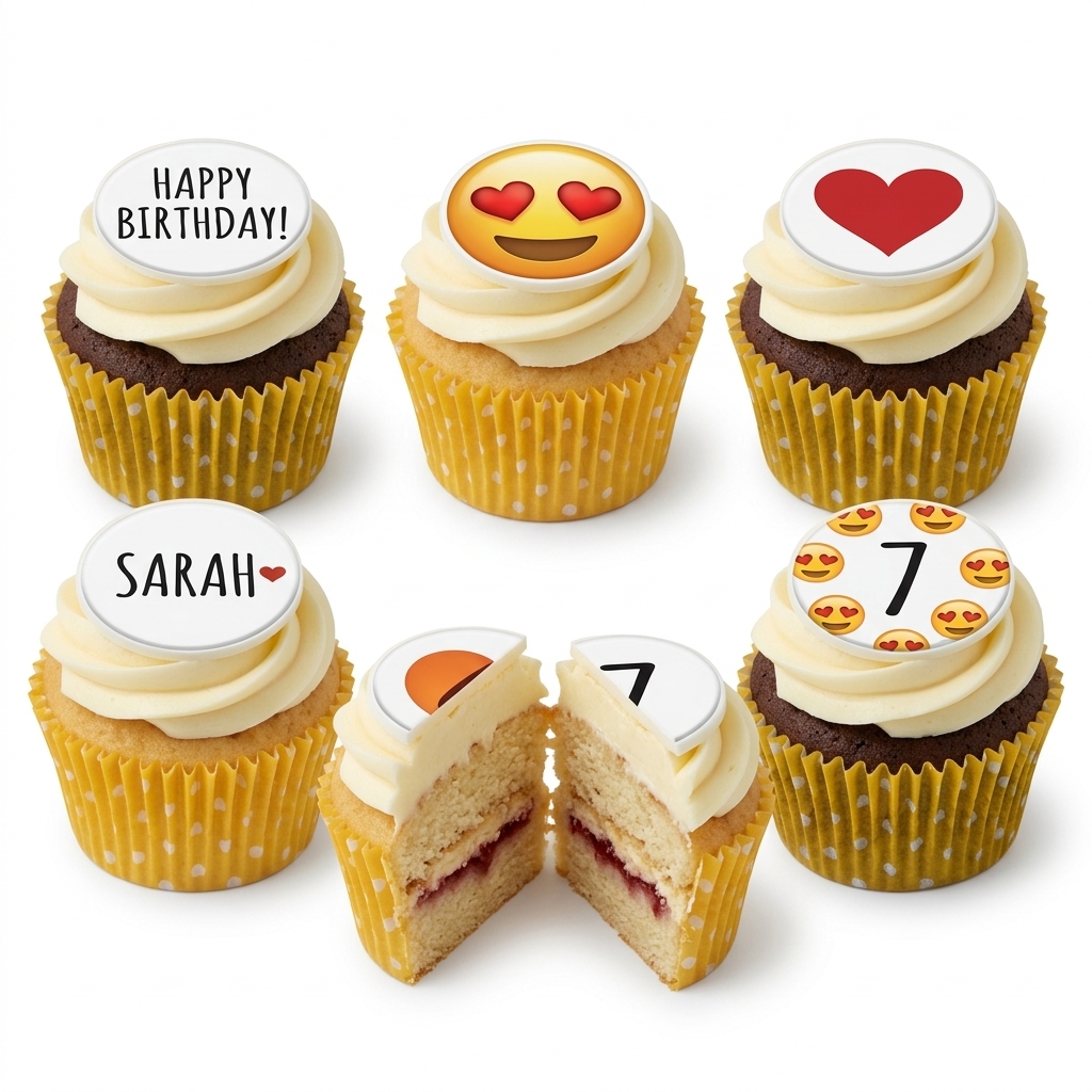 Emoji Birthday Cupcakes