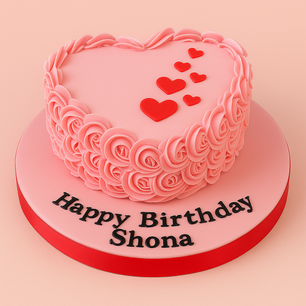 Heart Shaped Anniversary Cake