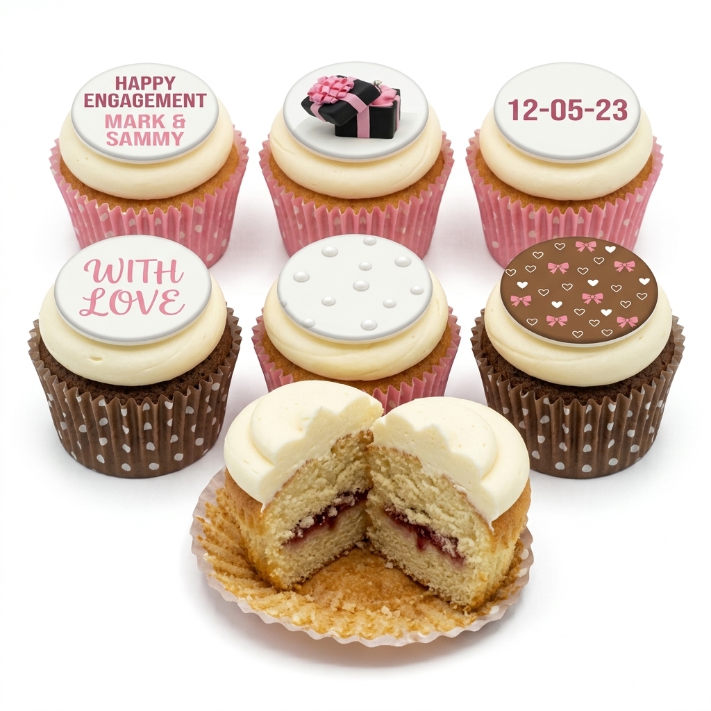 Personalised Engagement Celebration Cupcakes