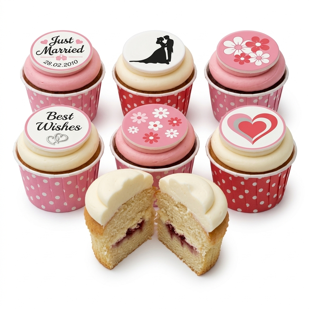 Romantic Wedding & Anniversary Cupcakes