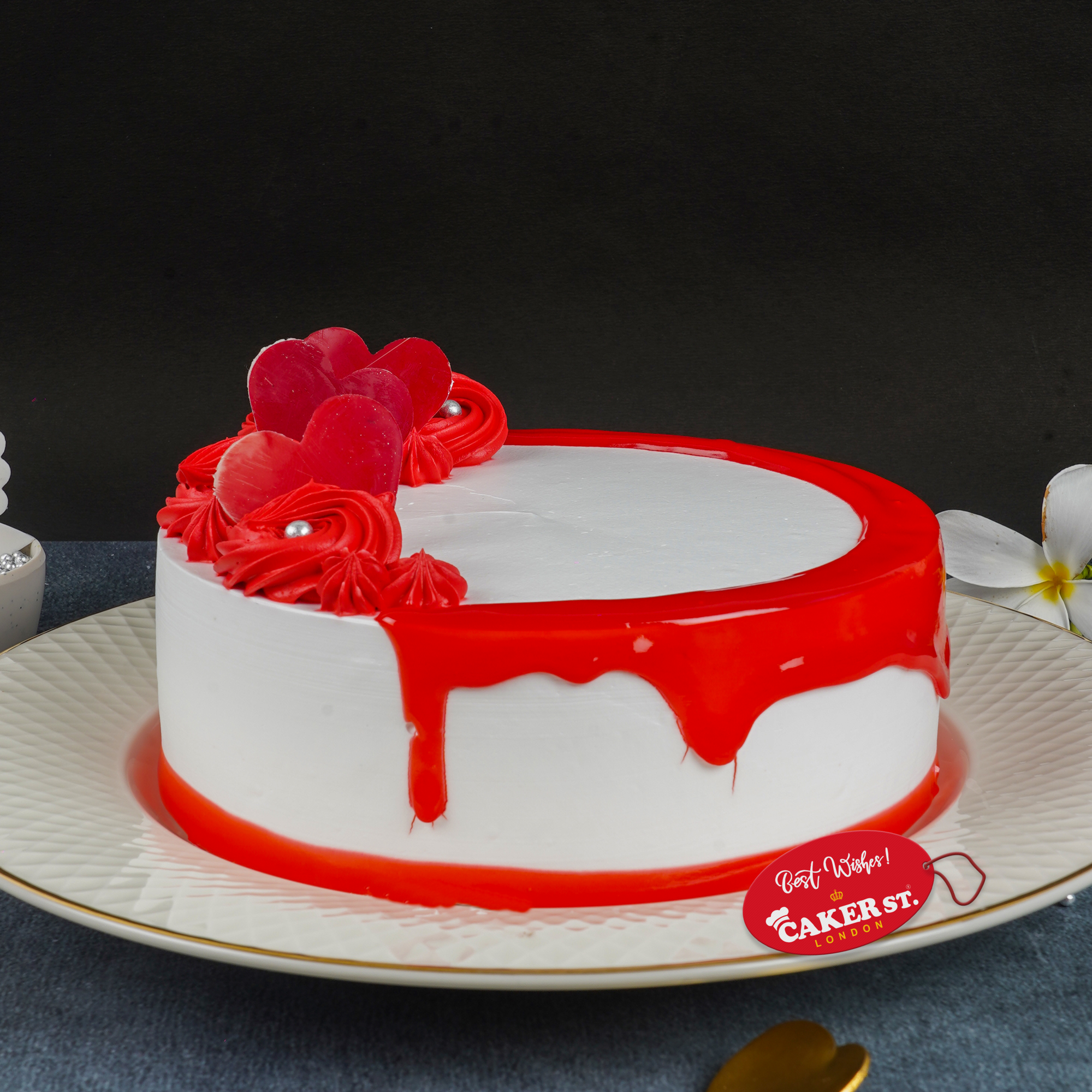 Heart Strawberry Bliss Cake