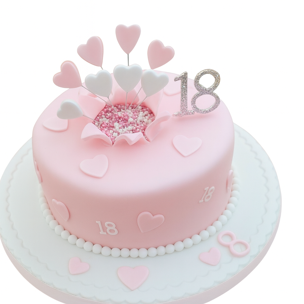 Hearts Birthday Cake for her
