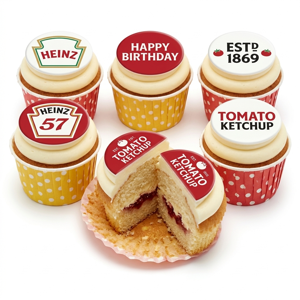 Heinz Tomato Ketchup Birthday Cupcakes