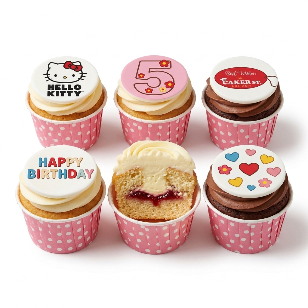 Hello Kitty & Friends Birthday Cupcakes with Custom Age
