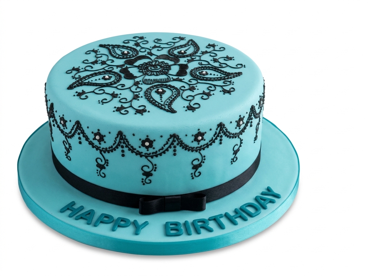 Indian Design Birthday Cake