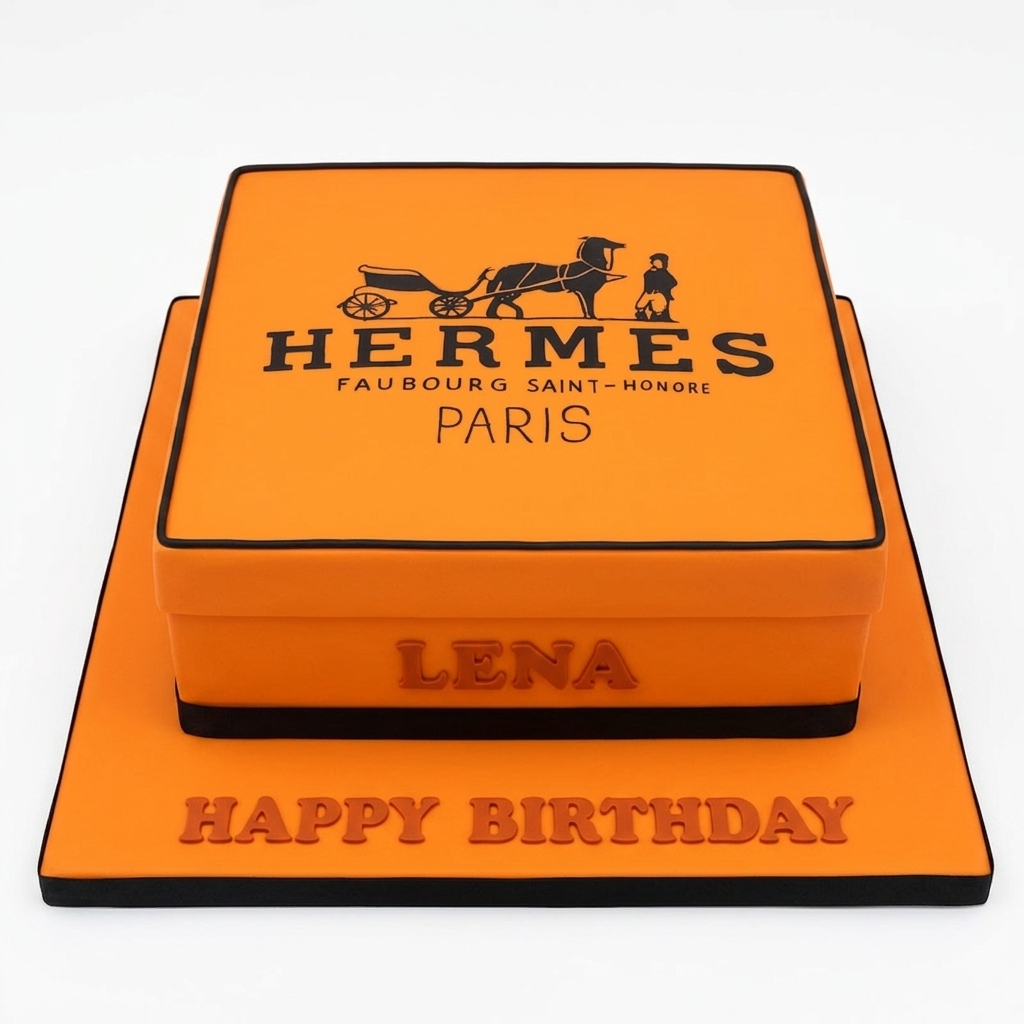 Hermes Designer Birthday Cake for Her
