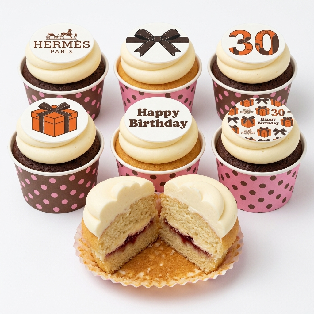 Luxury Designer Birthday Cupcakes for Her