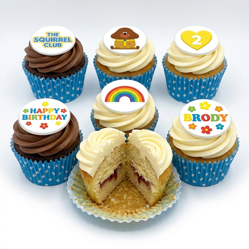 Hey Duggee Birthday Cupcakes with Custom Age & Name