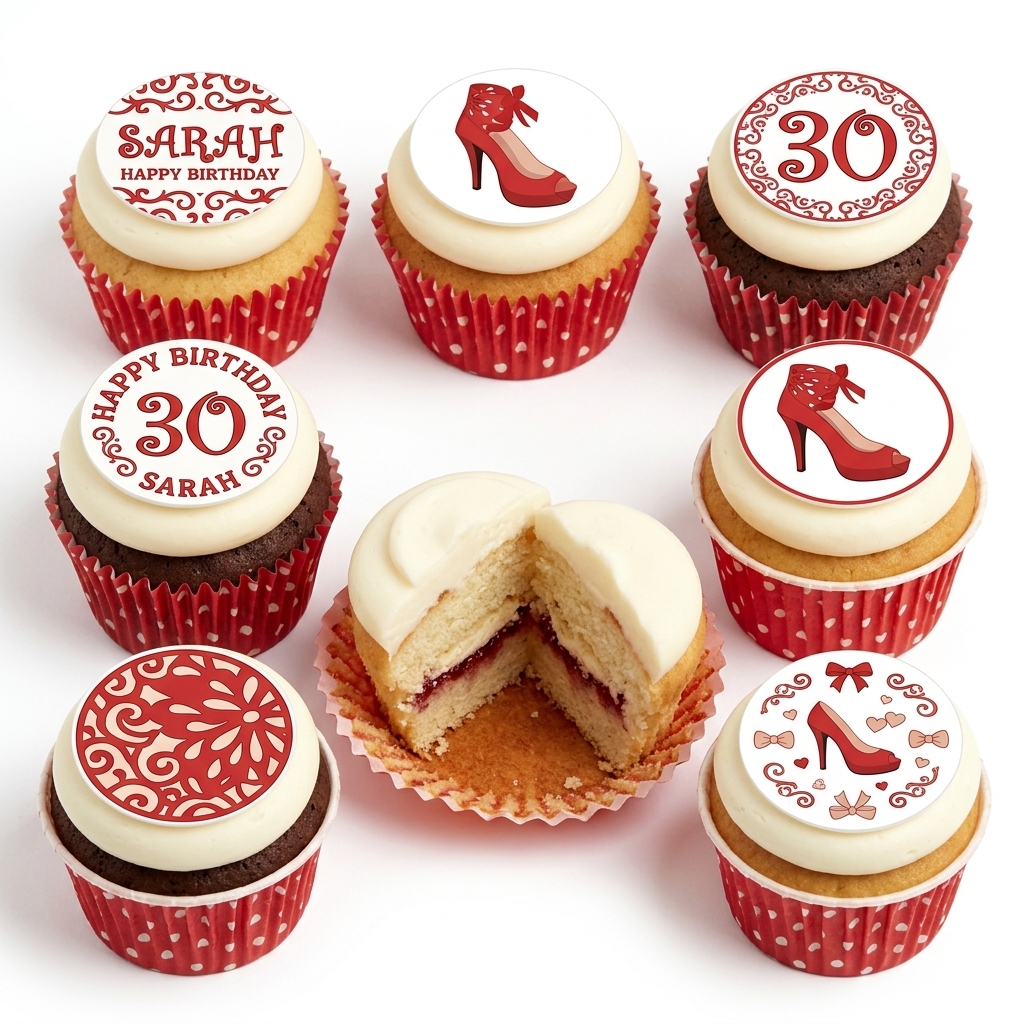 High Heel Birthday Cupcakes for Her