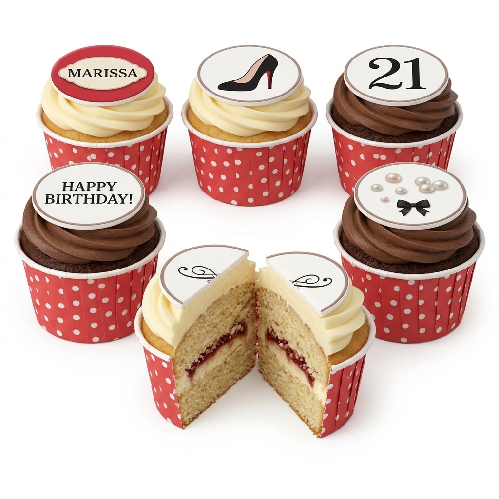 Ladies High Heel Birthday Cupcakes with Custom Age