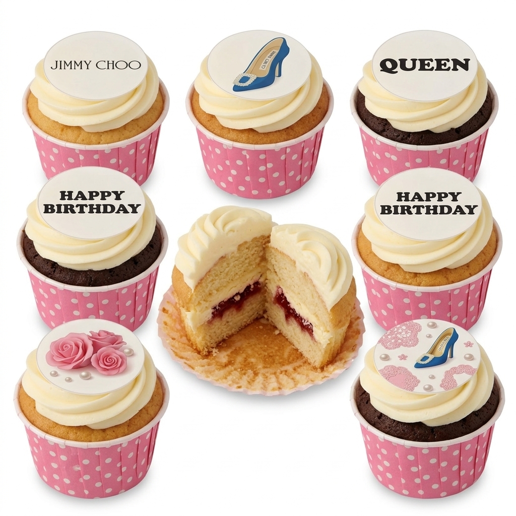 Designer High Heel Birthday Cupcakes for Her