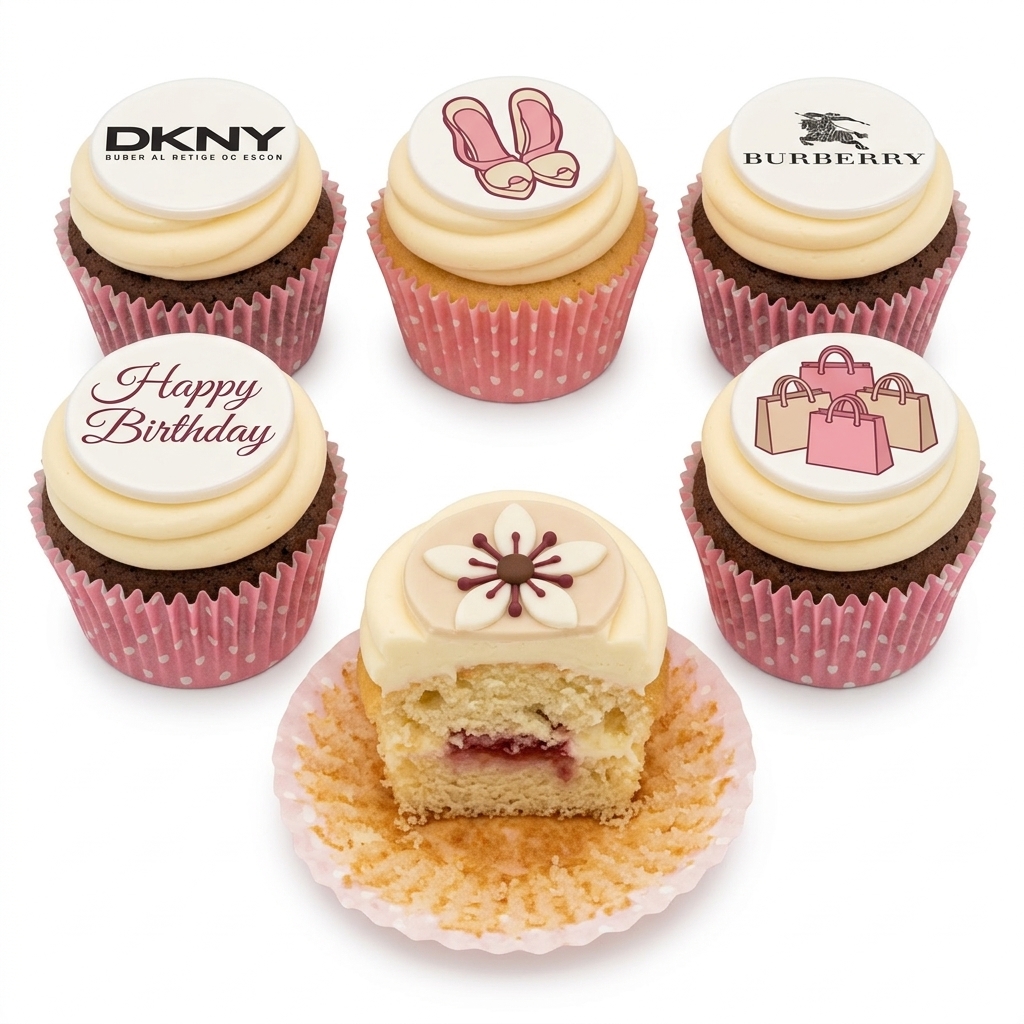 Designer Fashion Birthday Cupcakes for Her