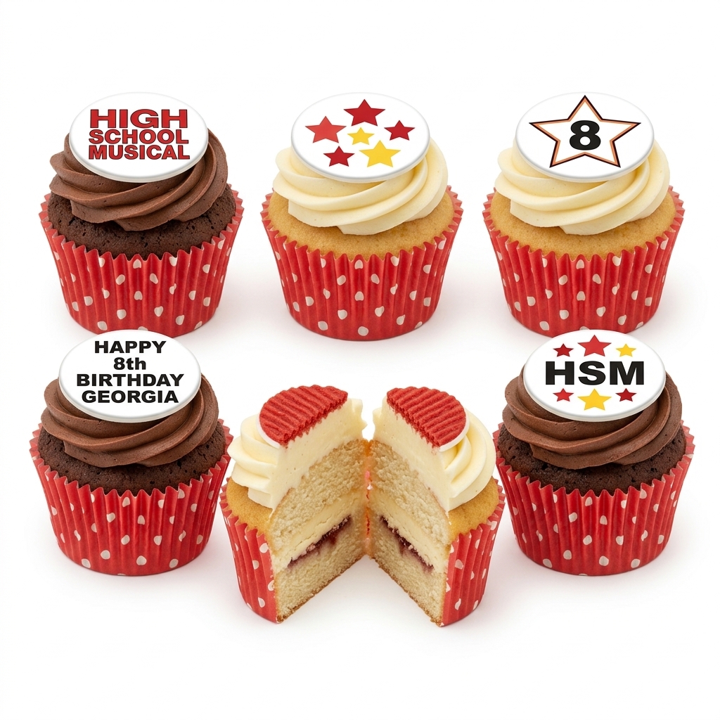 High School Musical Theme Birthday Cupcakes