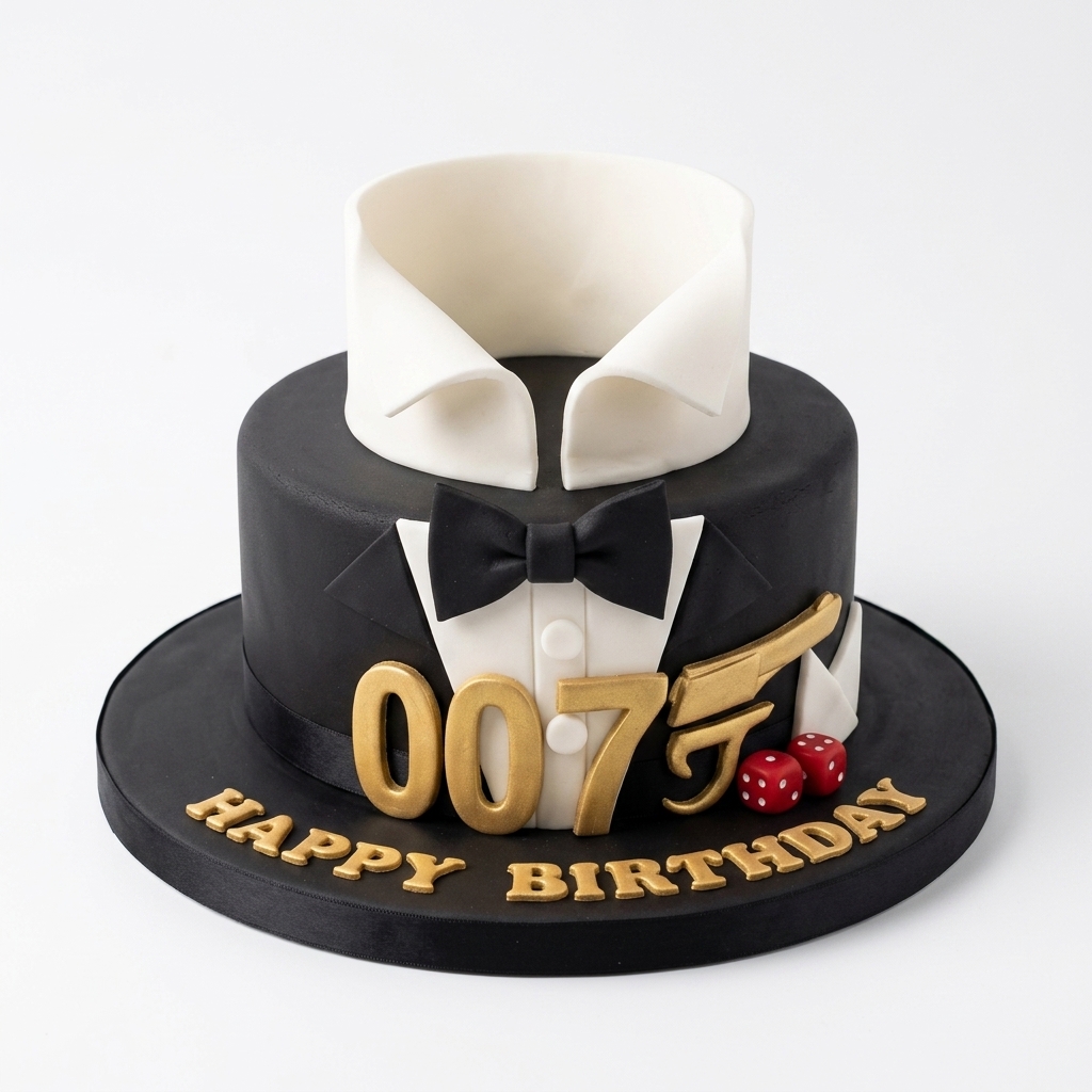 007 James Bond Theme Birthday Cake