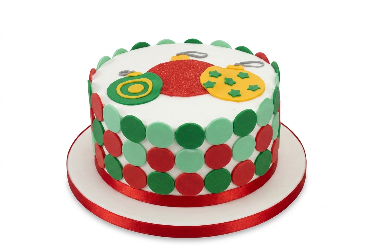 Festive Bauble Christmas Cake