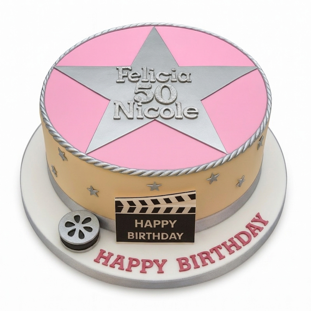 Hollywood Star Birthday Cake