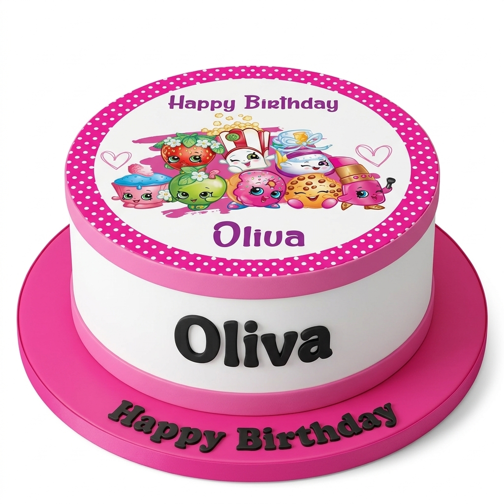 Shopkins Birthday Cake for Girls