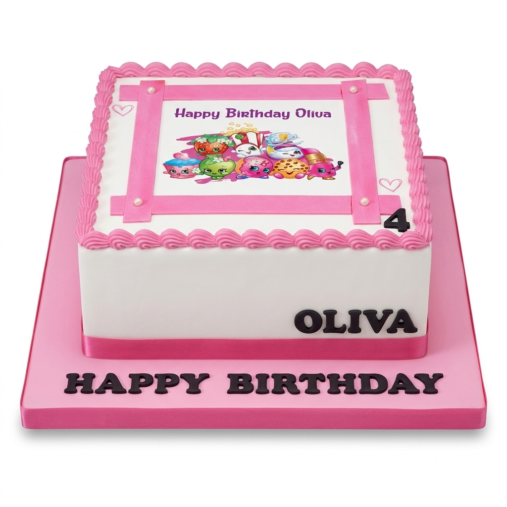 Shopkins Birthday Cake for Girls