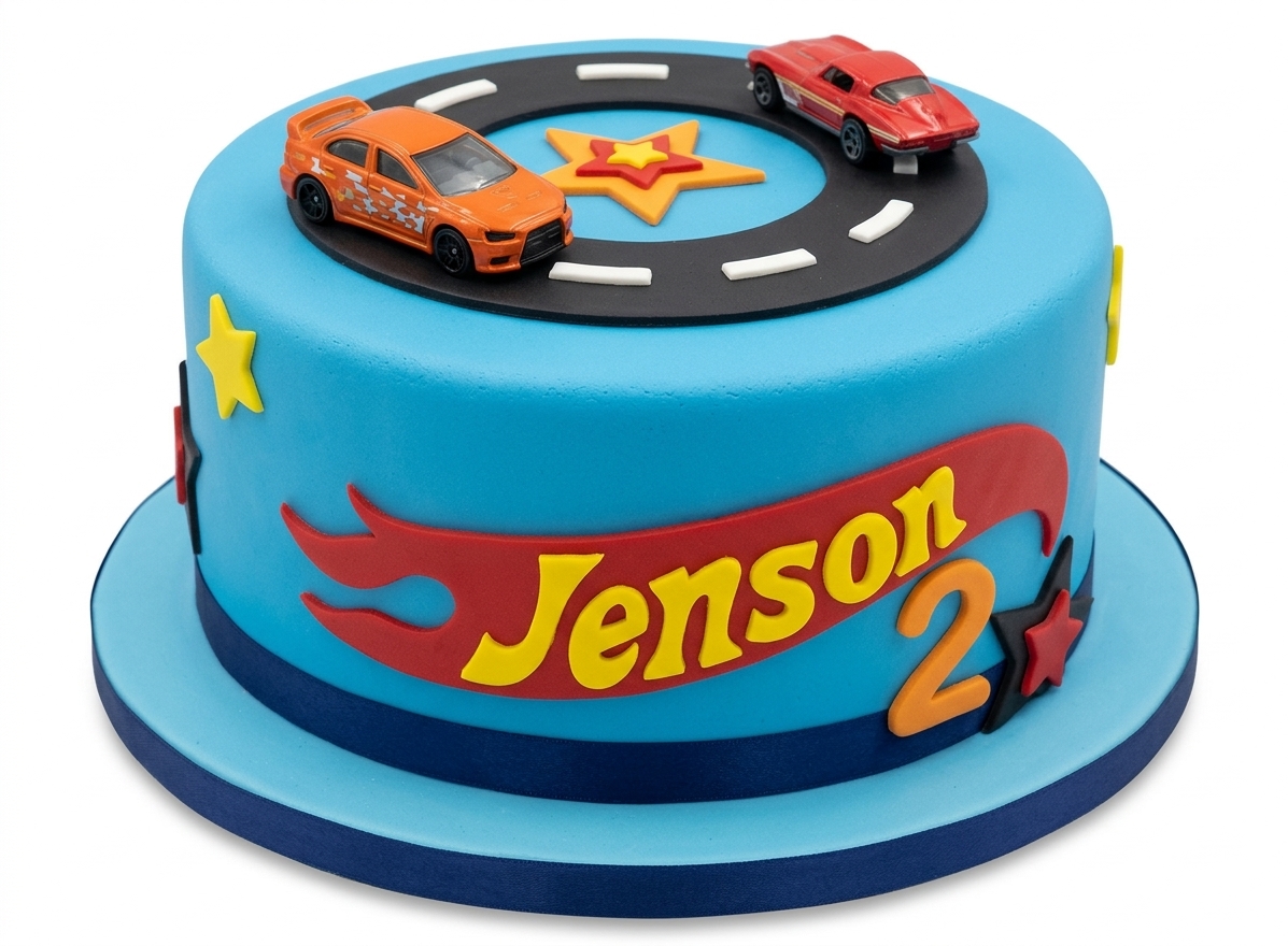 Kids Racing Car Birthday Cake