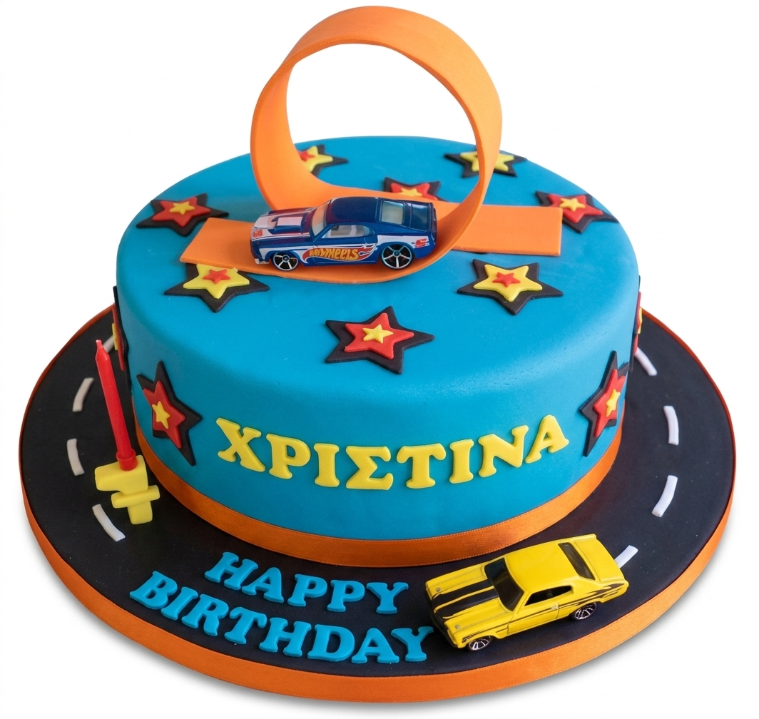 Hot Wheels Racing Car Birthday Cake