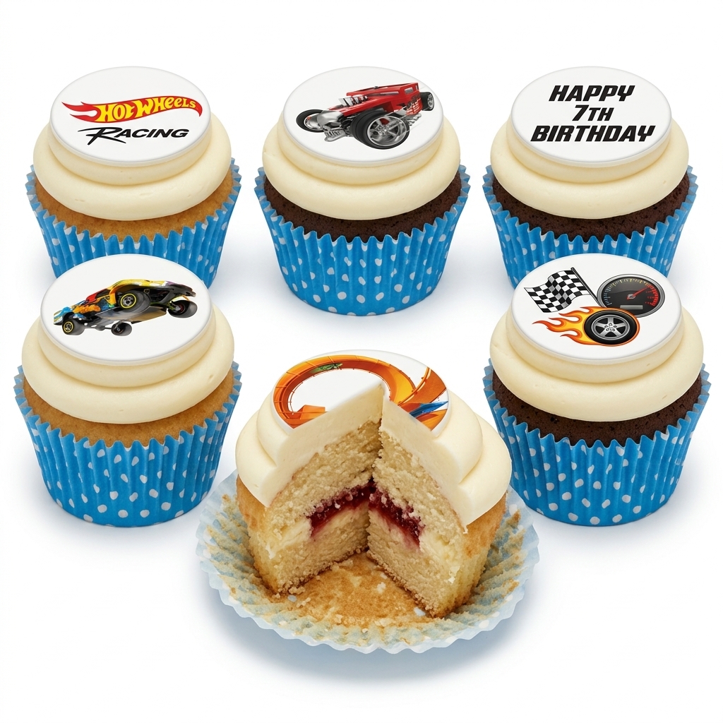 Hot Wheels Racing Birthday Cupcakes