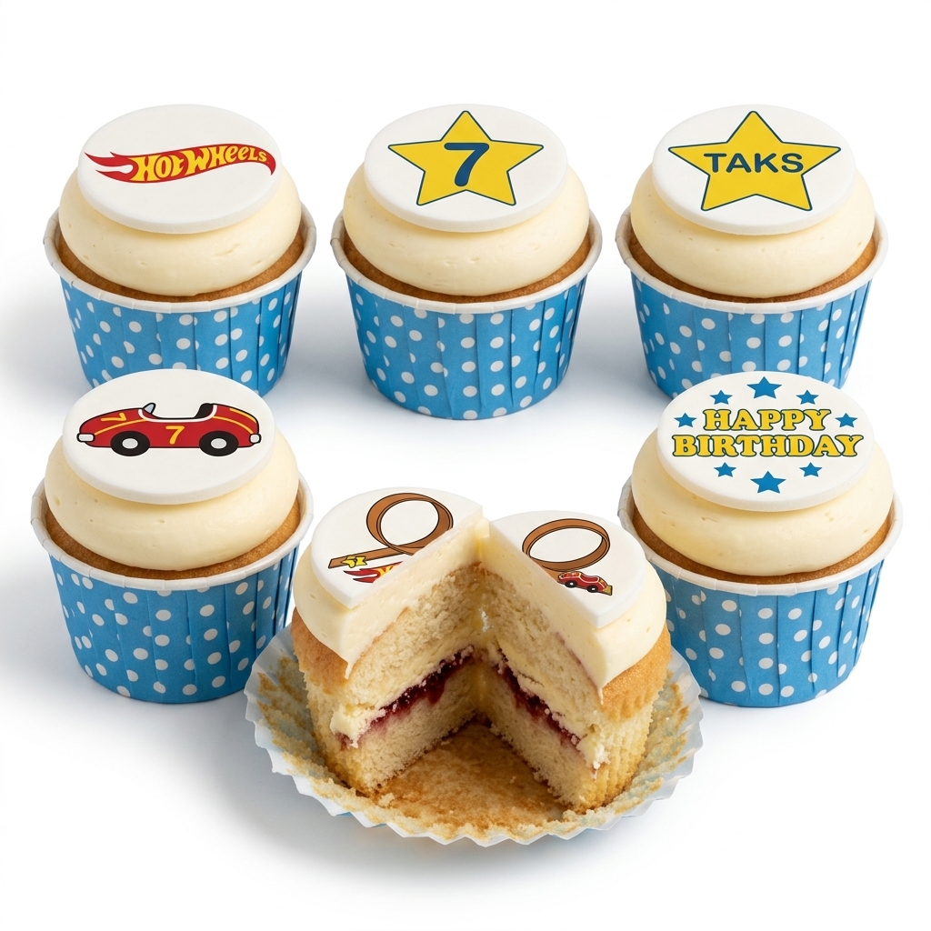 Hot Wheels Racing Car Birthday Cupcakes