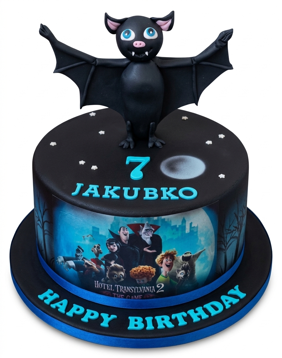 Hotel Transylvania Kids Birthday Cake with Custom Age