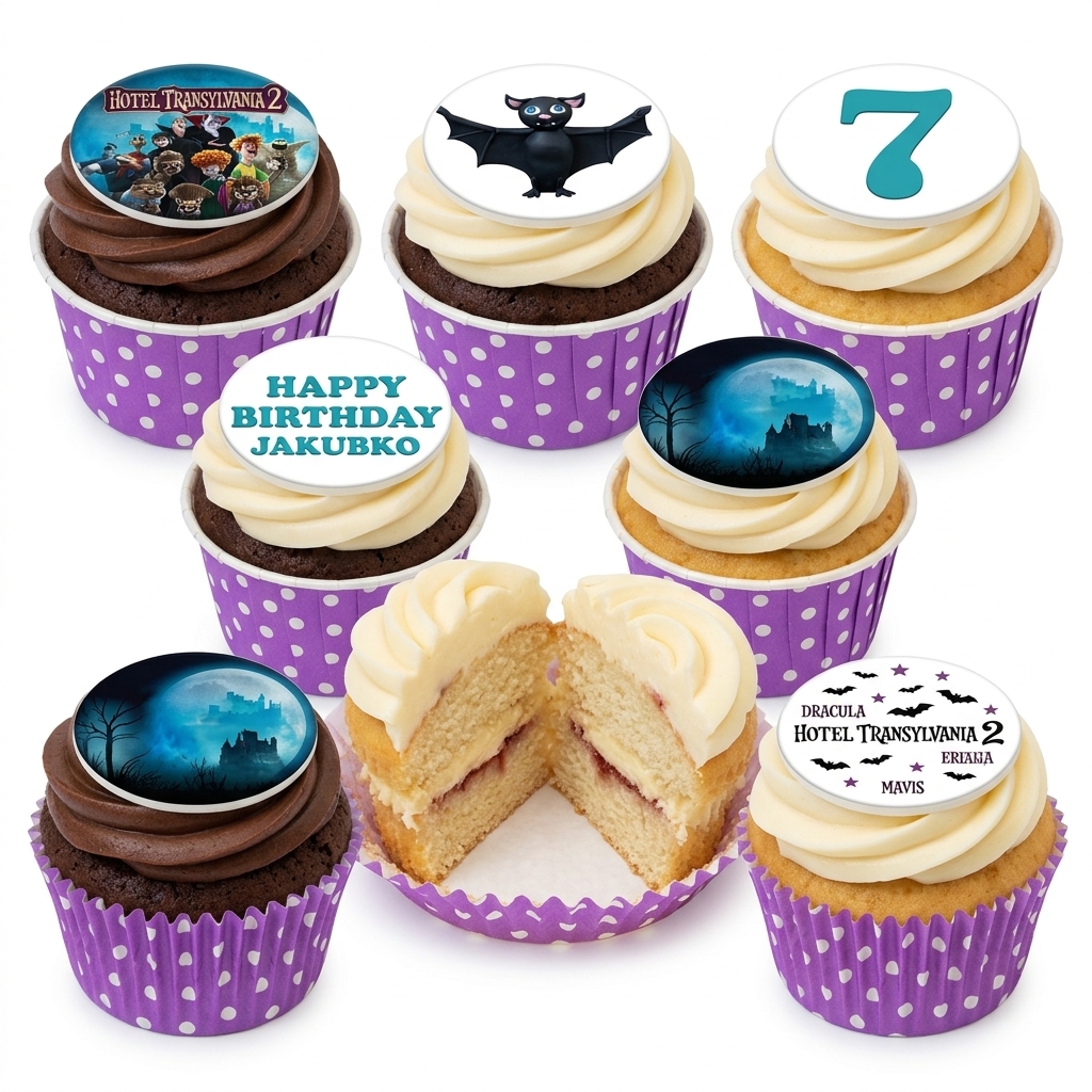 Hotel Transylvania Birthday Cupcakes with Custom Age