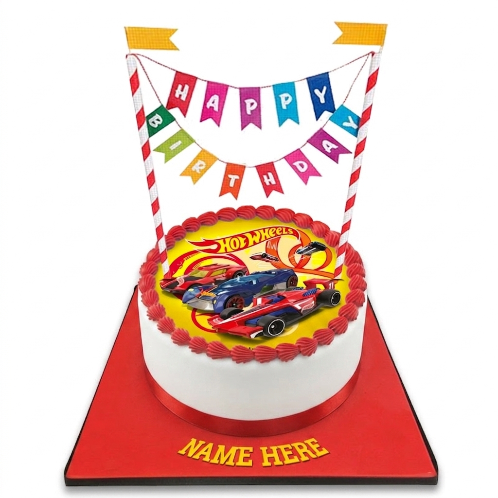 Hot Wheels Racing Cars Birthday Cake