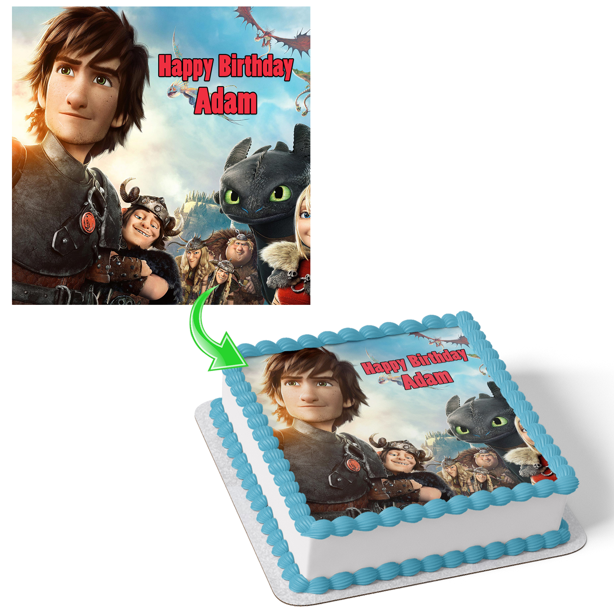 how to train your dragon cake