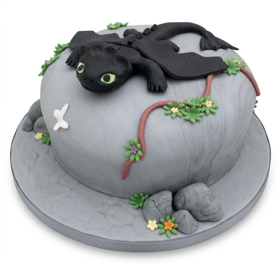 Dragon Theme Birthday Cake for Kids