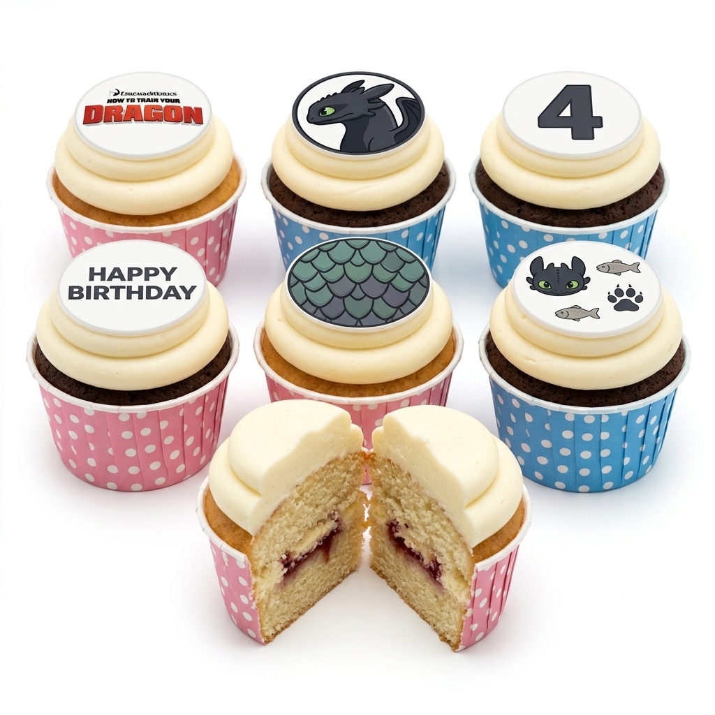 How to Train Your Dragon Birthday Cupcakes