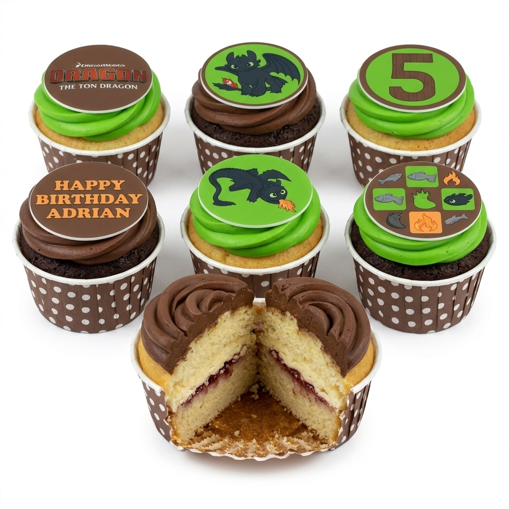 How to Train Your Dragon Birthday Cupcakes