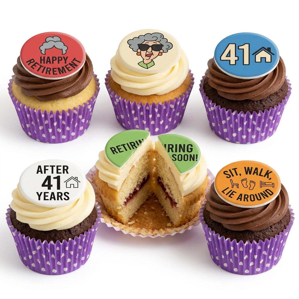 Happy Retirement Celebration Cupcakes