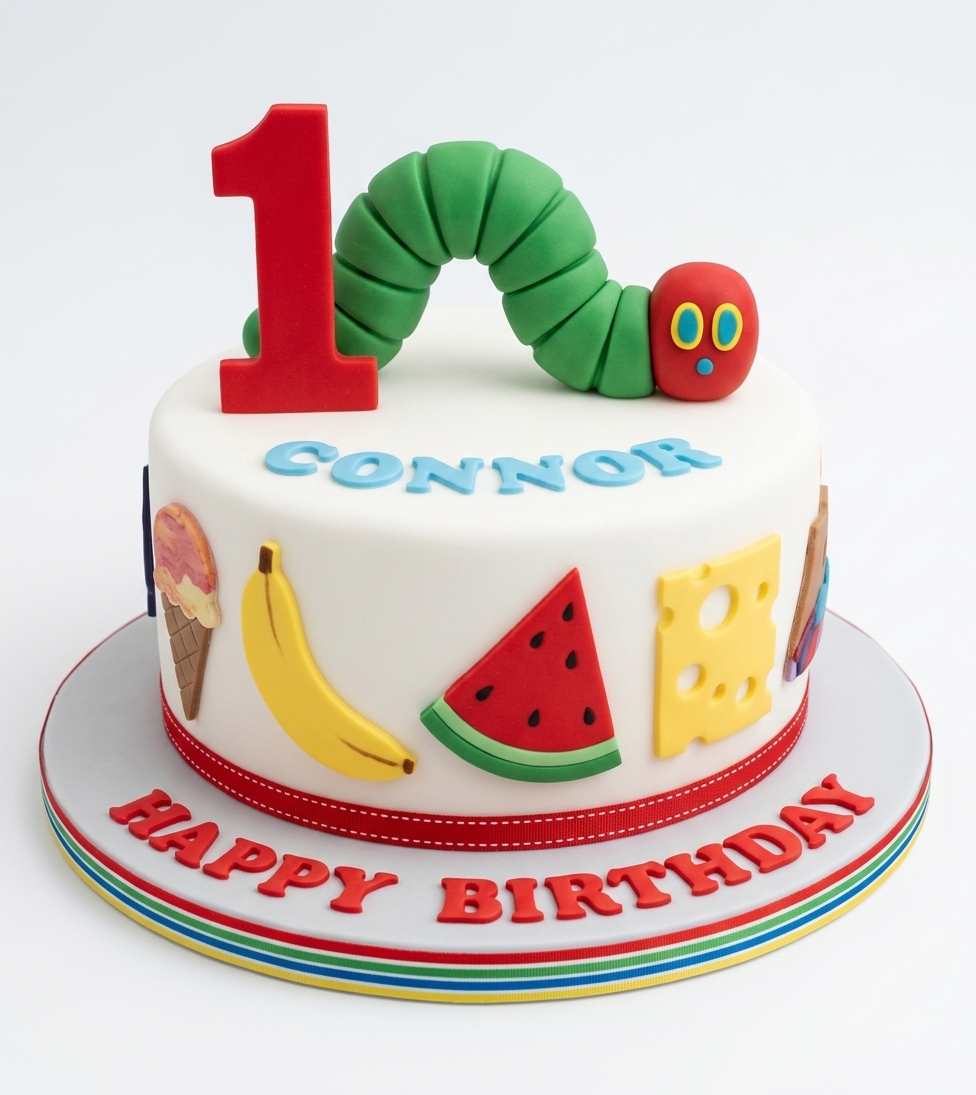 The Very Hungry Caterpillar Kids Birthday Cake