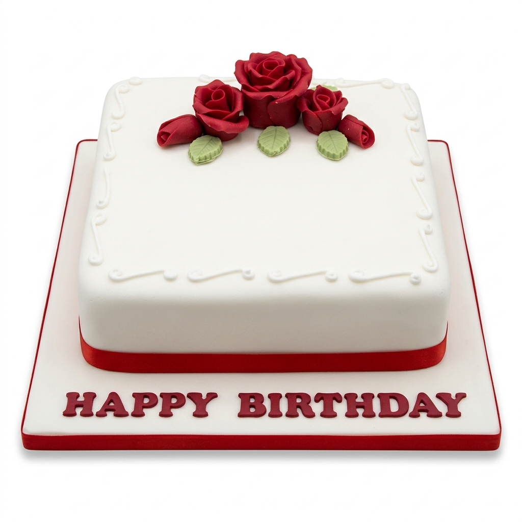 Elegant Floral Birthday Cake for Her