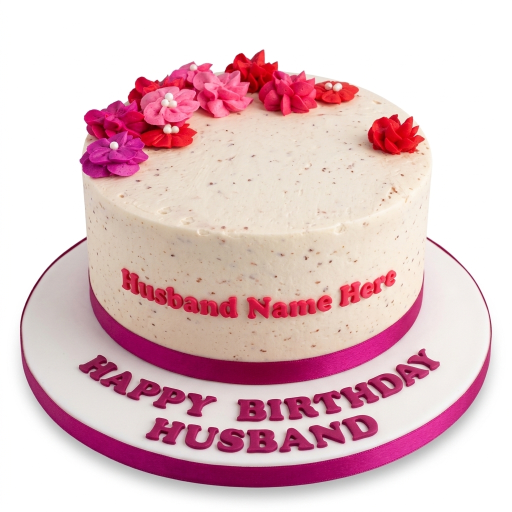 Floral Birthday Cake for Husband