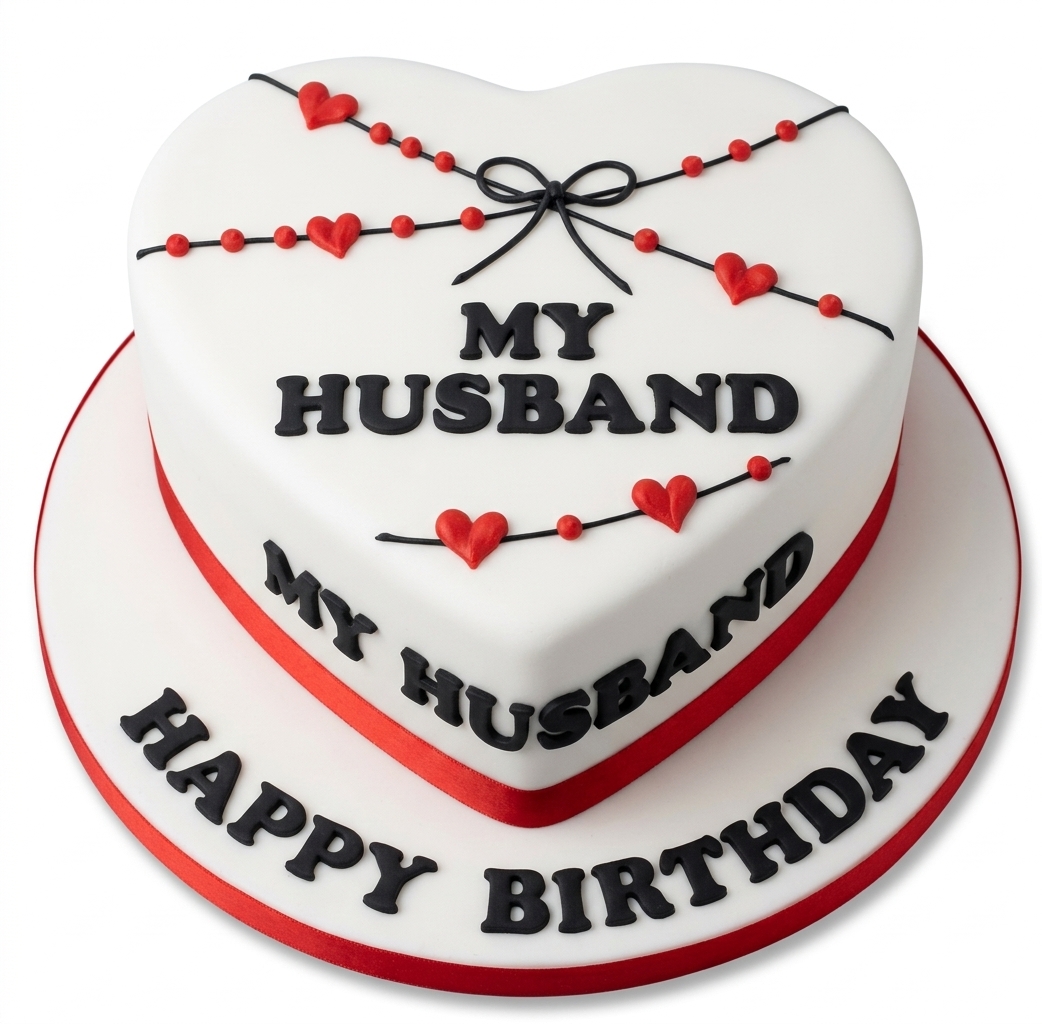 Husband's Heart Birthday Cake