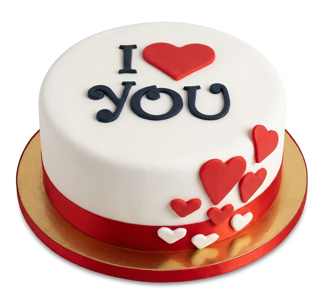 I Love You Heart Cake | Romantic Anniversary Cake