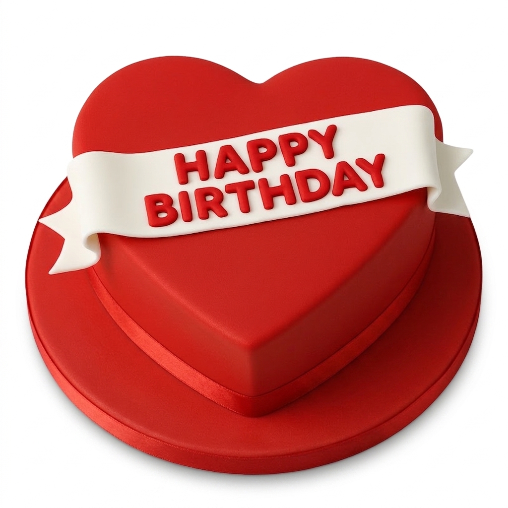 Heart Birthday Cake