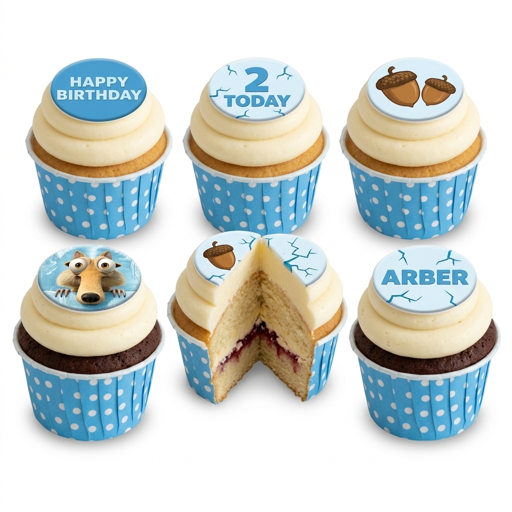 Ice Age Adventure Birthday Cupcakes