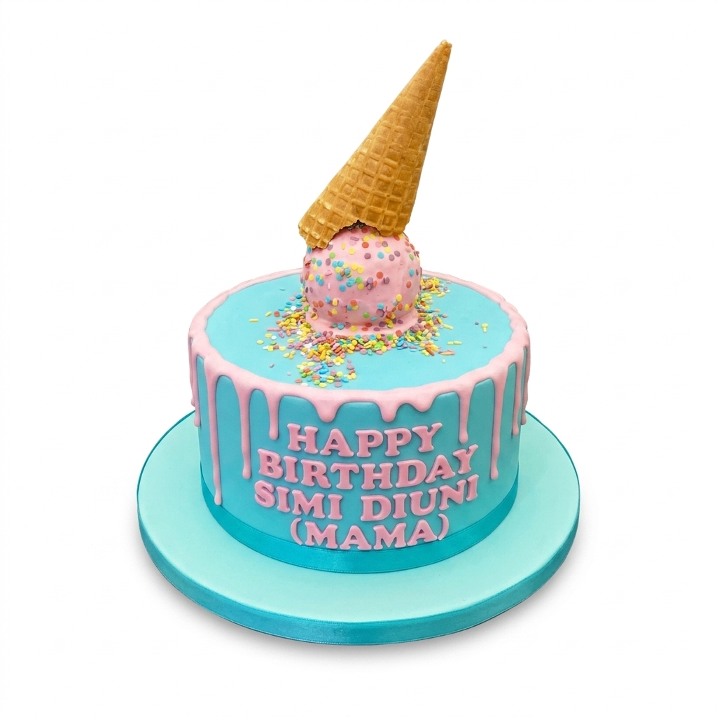 Ice Cream Drip Birthday Cake